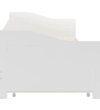 Ausziehsofa Bettgestell Weiß Kiefernholz 90×200 cm