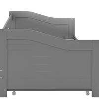 Ausziehsofa Bettgestell Grau Kiefernholz 90×200 cm