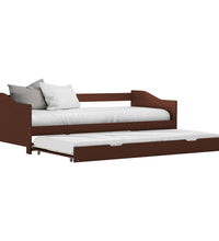 Ausziehsofa Bettgestell Dunkelbraun Kiefernholz 90×200 cm