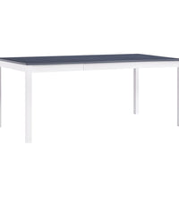 Esstisch Weiß und Grau 180 x 90 x 73 cm Kiefernholz