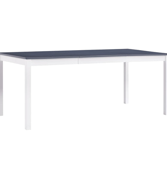 Esstisch Weiß und Grau 180 x 90 x 73 cm Kiefernholz