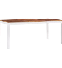 Esstisch Weiß und Braun 180 x 90 x 73 cm Kiefernholz