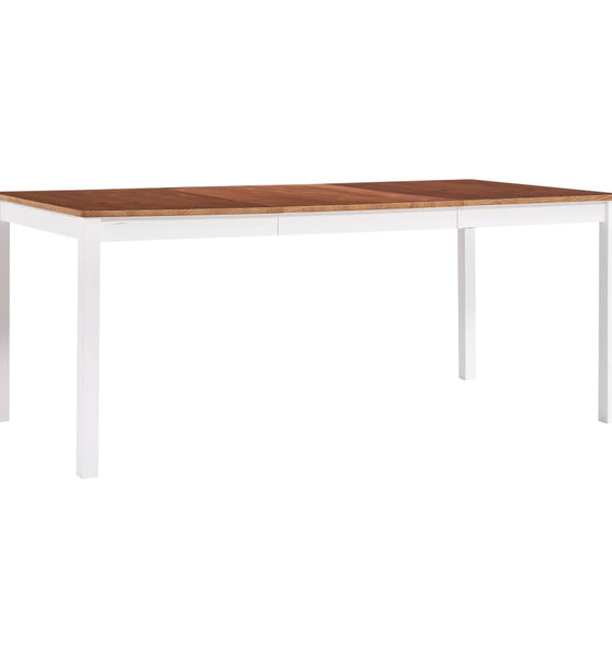 Esstisch Weiß und Braun 180 x 90 x 73 cm Kiefernholz