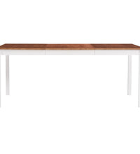 Esstisch Weiß und Braun 180 x 90 x 73 cm Kiefernholz