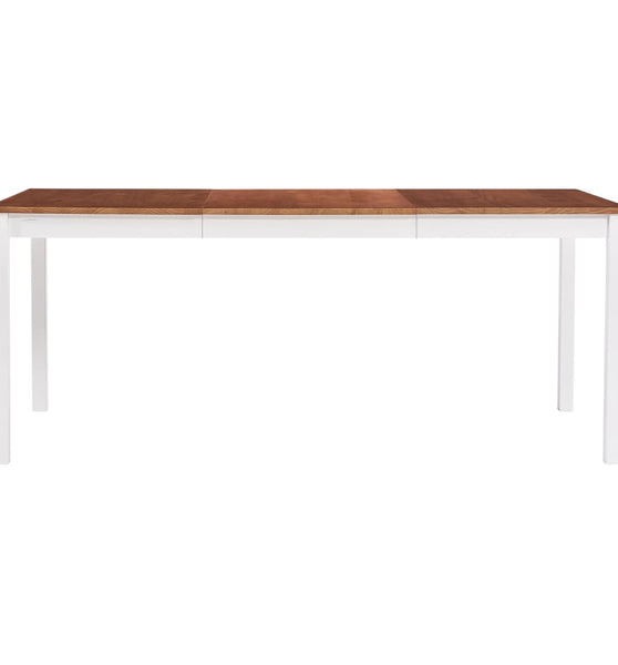 Esstisch Weiß und Braun 180 x 90 x 73 cm Kiefernholz