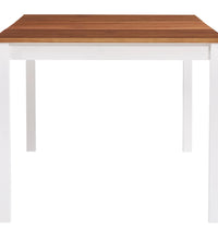 Esstisch Weiß und Braun 180 x 90 x 73 cm Kiefernholz