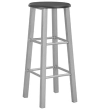 3-tlg. Bar-Set Holz und Stahl Schwarz