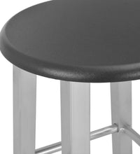 3-tlg. Bar-Set Holz und Stahl Schwarz