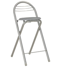 3-tlg. Bar-Set mit Regalen Holz und Stahl Grau