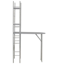 3-tlg. Klappbare Essgruppe mit Ablagefach MDF und Stahl Grau