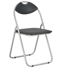 Klappbare Esszimmerstühle 2 Stk. Schwarz Kunstleder
