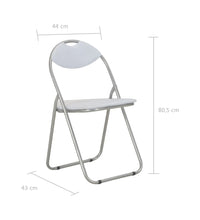 Klappbare Esszimmerstühle 2 Stk. Weiß Kunstleder