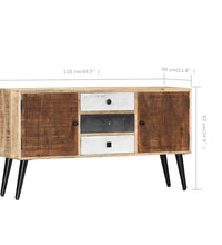 Sideboard 118x30x62 cm Massivholz Mango