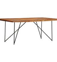 Esstisch 180 x 90 x 76 cm Massivholz Akazie