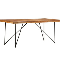 Esstisch 180 x 90 x 76 cm Massivholz Akazie