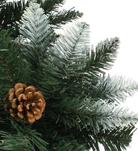 Künstlicher Weihnachtsbaum Kiefernzapfen Weißem Glitzer 210 cm