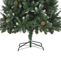 Künstlicher Weihnachtsbaum Kiefernzapfen Weißem Glitzer 210 cm