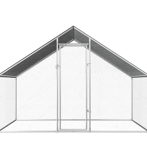 Outdoor-Hühnerkäfig 2,75x2x1,92 m Verzinkter Stahl