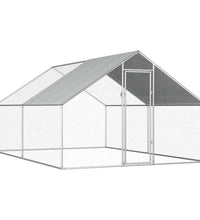 Outdoor-Hühnerkäfig 2,75x4x1,92 m Verzinkter Stahl