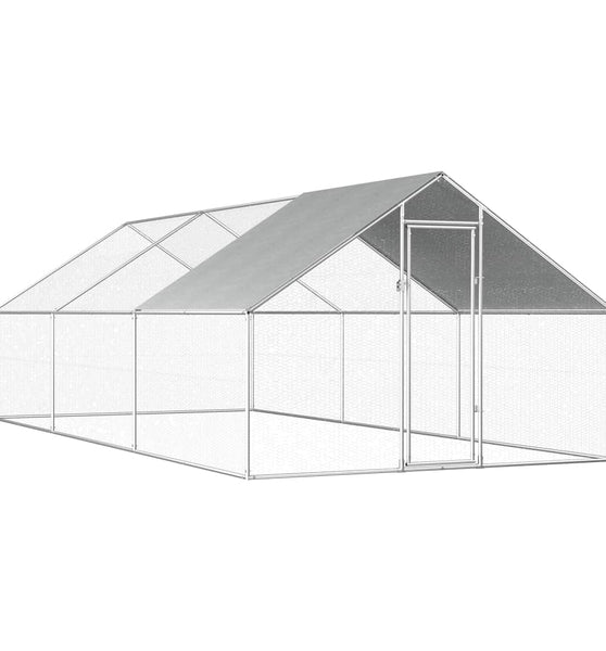 Outdoor-Hühnerkäfig 2,75x6x1,92 m Verzinkter Stahl