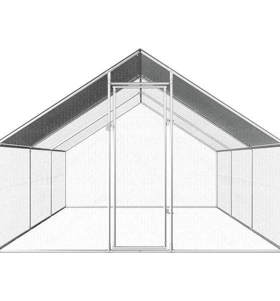 Outdoor-Hühnerkäfig 2,75x6x1,92 m Verzinkter Stahl
