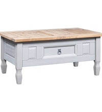 Couchtisch Mexiko-Stil Kiefernholz Grau 100x55x44 cm