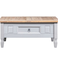 Couchtisch Mexiko-Stil Kiefernholz Grau 100x55x44 cm