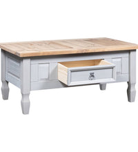 Couchtisch Mexiko-Stil Kiefernholz Grau 100x55x44 cm