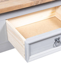 Couchtisch Mexiko-Stil Kiefernholz Grau 100x55x44 cm