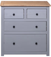 Sideboard Grau 80x40x83 cm Kiefernholz Panama