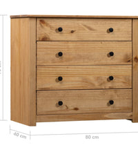 Sideboard 80x40x73 cm Kiefernholz Panama