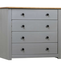 Sideboard Grau 80x40x73 cm Kiefernholz Panama