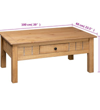 Couchtisch 100x60x45 cm Massivholz Panama-Kiefer