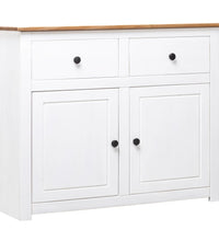 Sideboard Weiß 93x40x80 cm Kiefernholz Panama