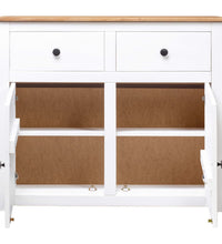 Sideboard Weiß 93x40x80 cm Kiefernholz Panama