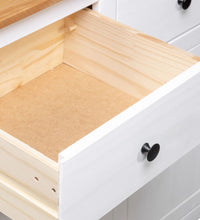 Sideboard Weiß 93x40x80 cm Kiefernholz Panama
