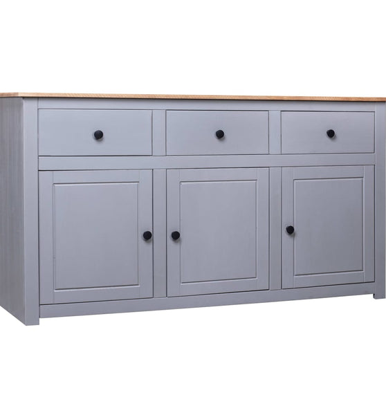 Sideboard Grau 135x40x80 cm Kiefernholz Panama