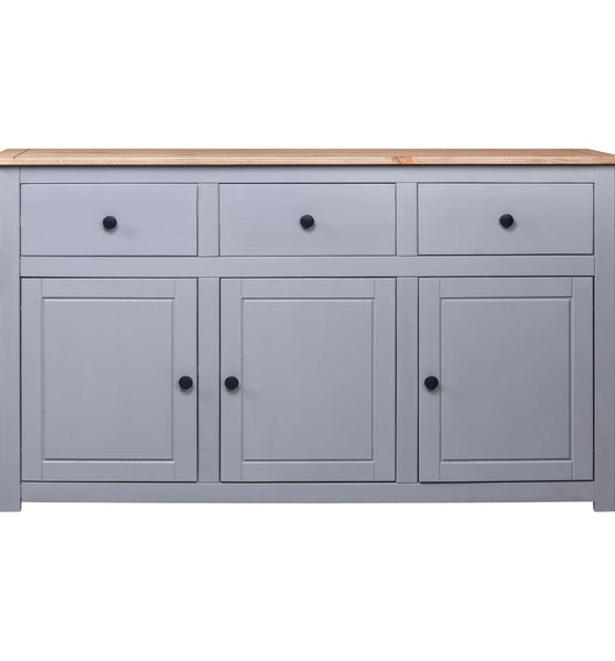 Sideboard Grau 135x40x80 cm Kiefernholz Panama