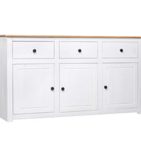Sideboard Weiß 135x40x80 cm Kiefernholz Panama
