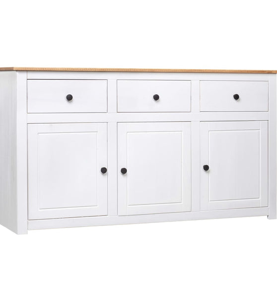 Sideboard Weiß 135x40x80 cm Kiefernholz Panama