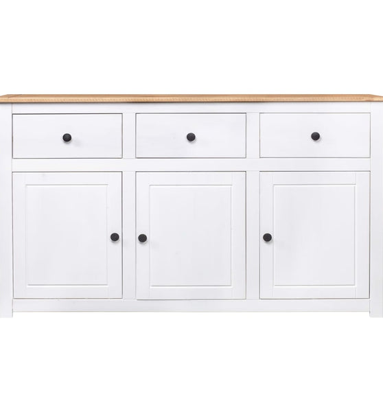 Sideboard Weiß 135x40x80 cm Kiefernholz Panama