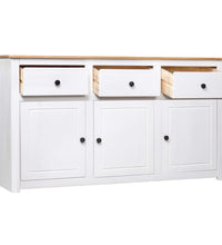 Sideboard Weiß 135x40x80 cm Kiefernholz Panama