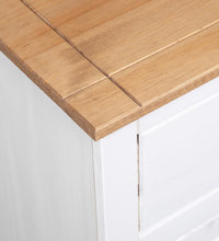 Sideboard Weiß 135x40x80 cm Kiefernholz Panama