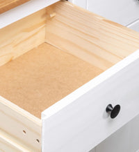 Sideboard Weiß 135x40x80 cm Kiefernholz Panama