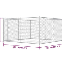 Outdoor-Hundezwinger 383x383x185 cm