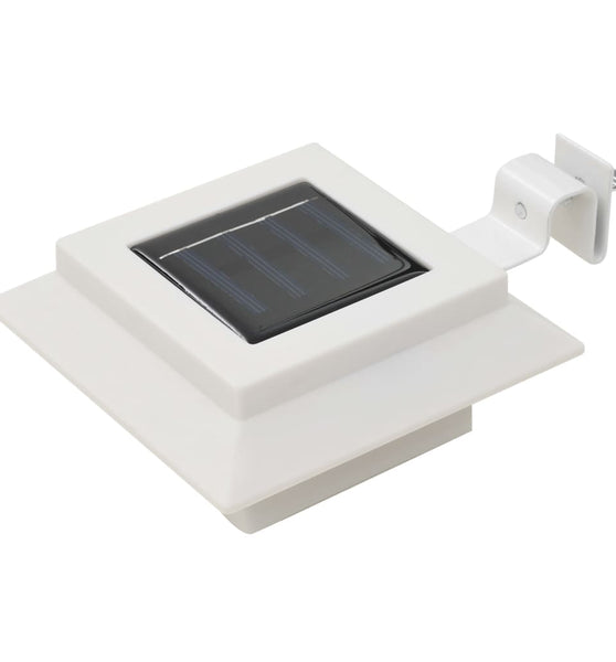 Solar-Außenleuchten 12 Stk. LED Rechteckig 12 cm Weiß