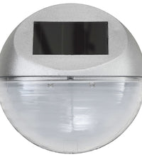 Solar-Außenleuchten für Wand LED 24 Stk. Rund Silbern