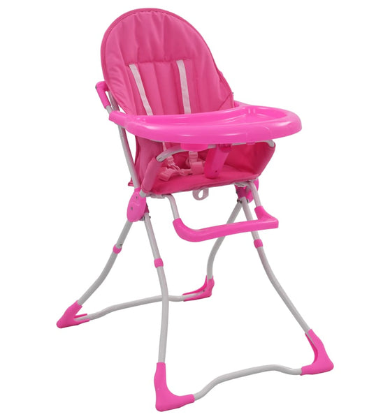 Baby-Hochstuhl Rosa und Weiß