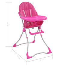 Baby-Hochstuhl Rosa und Weiß