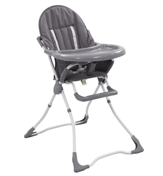 Baby-Hochstuhl Grau und Weiß